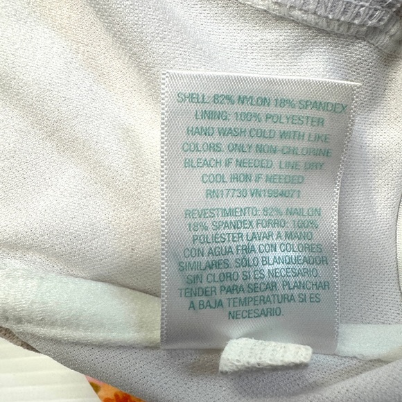 Kona Sol Orange Floral Swimsuit Size Large - Picture 8 of 10